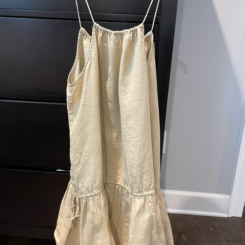 J Crew Linen top or dress (drawstring)